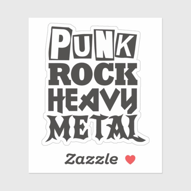 Punk Rock Heavy Metal Sticker (Sheet)