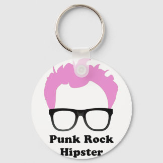 Punk Rock Hipster Keychain