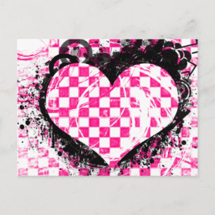Punk Rock Love Wedding Bridal Shower Invitation Postcard