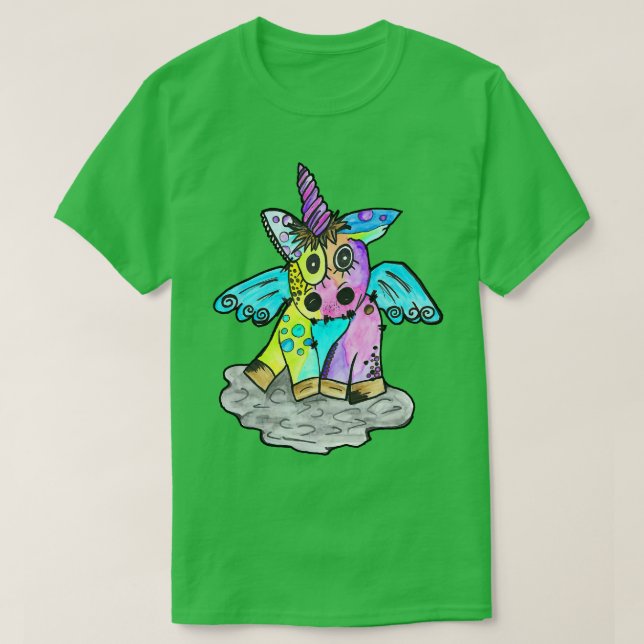 Punk Rock Metal Concert Festival Unicorn T-Shirt (Design Front)