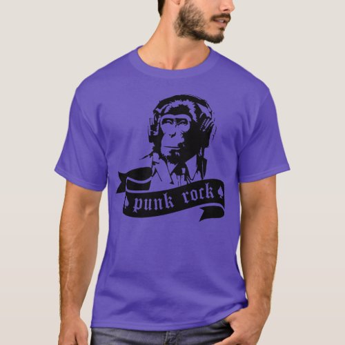 punk rock monkey T_Shirt
