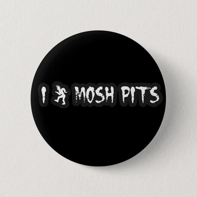 Punk Rock Mosh pit guys girls punk music slam pit Button (Front)