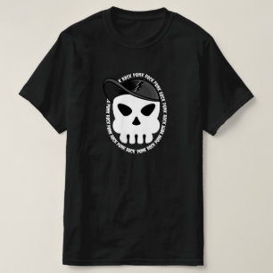 Punk Rock Music Skull Cap Rocker White Lightning T-Shirt