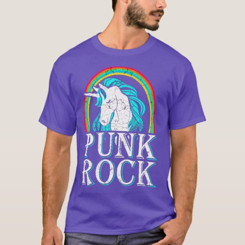 Punk Rock Music Unicorn Girl Metal Rocker Gift  T_Shirt