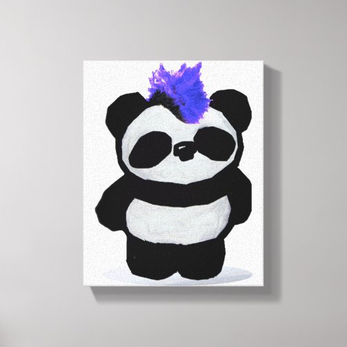 Punk Rock Panda Poster Canvas Print