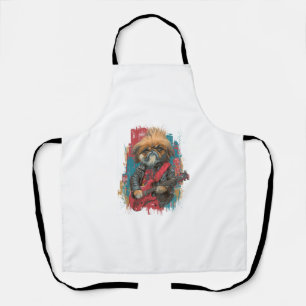 Punk Rock Pekingese ï¿½ Rebel Dog Apron