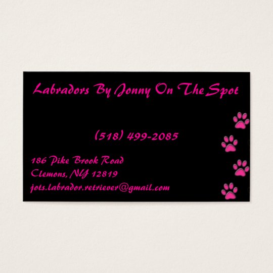 punk rock pink business card