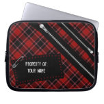 Punk Rock Plaid, Zips, Safety Pins And Patch Bag at Zazzle