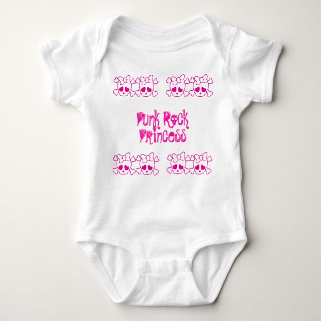 punk rock princess baby bodysuit (Front)