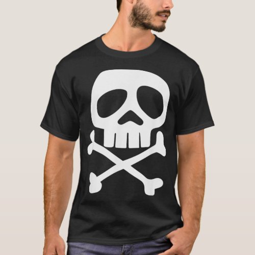 Punk Rock Skull and Bones  1980s Punk Rock Misfit  T_Shirt