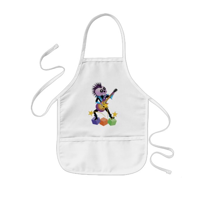 Punk Rock Skull Kids' Apron (Front)