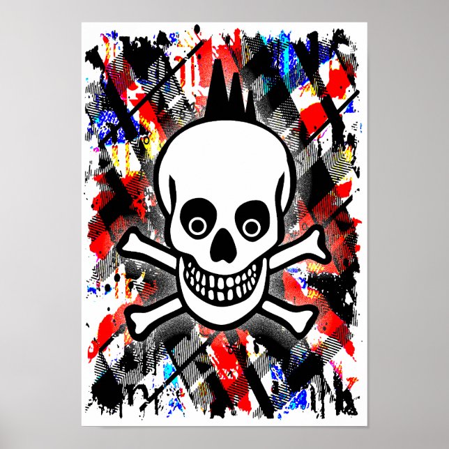 Punk Rock Skull Poster (Front)