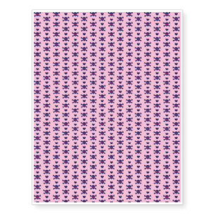 Punk Rock Skulls on Pink Temporary Tattoos
