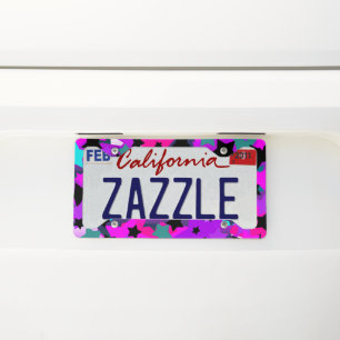 Punk Rock Star Crazy License Plate Frame