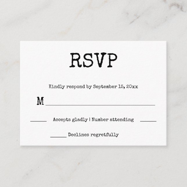 Punk Rock Tattoo Hands Minimalist Black and White Enclosure Card (Front)