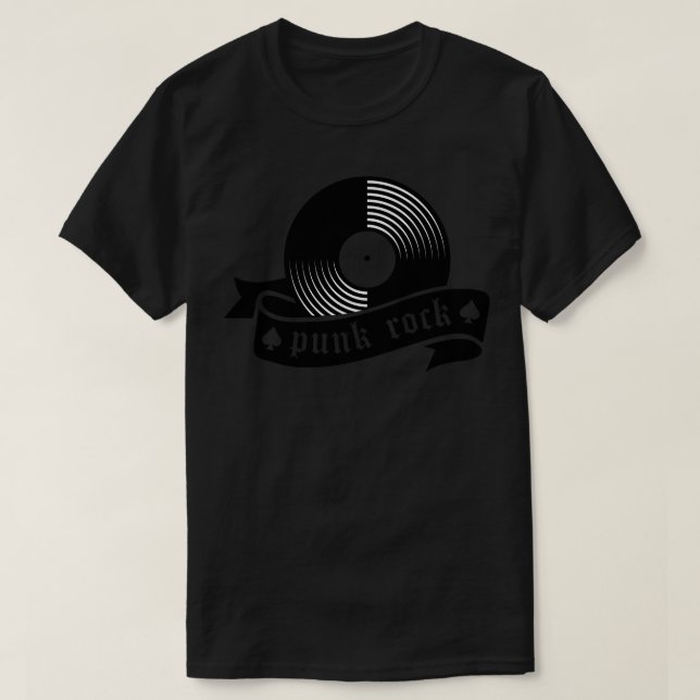 punk rock vinyl T-Shirt (Design Front)
