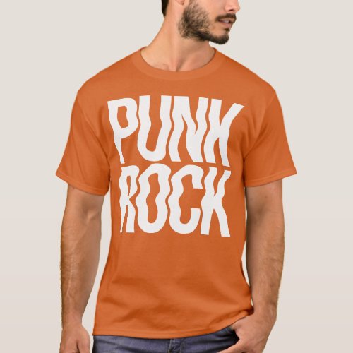Punk Rock wavy design T_Shirt