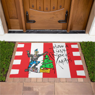 PUNK ROCK XMAS  DOORMAT