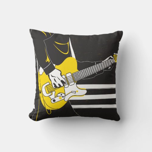 Punk Rock Yellow Pillow