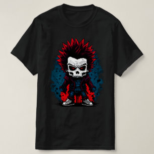 Punk Rock Zombie Colorful Bright Skull Cool Design T-Shirt