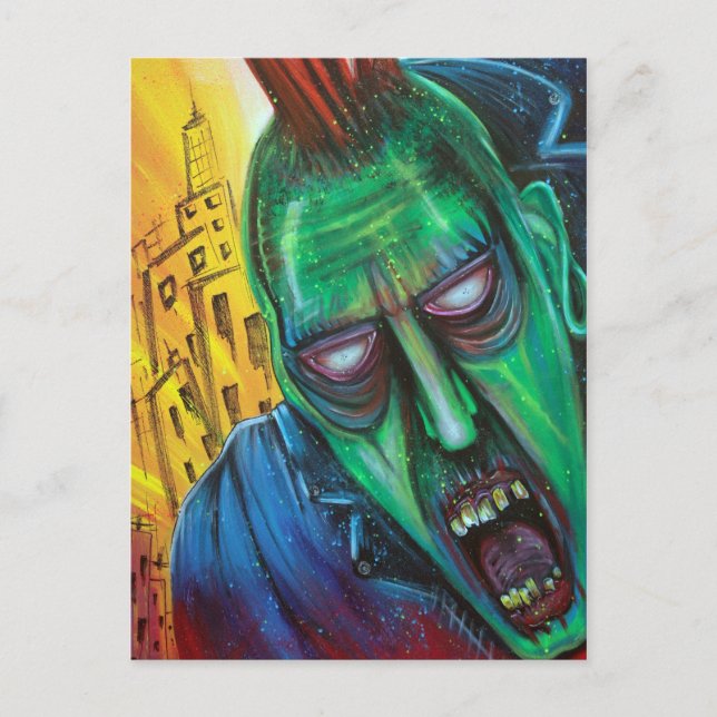 Punk Rock Zombie Postcards (Front)