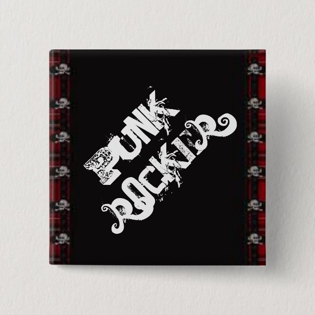 Punk Rocker Pinback Button (Front)