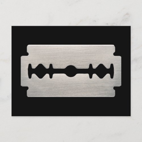 PUNK ROCKER RAZOR BLADE POSTCARD