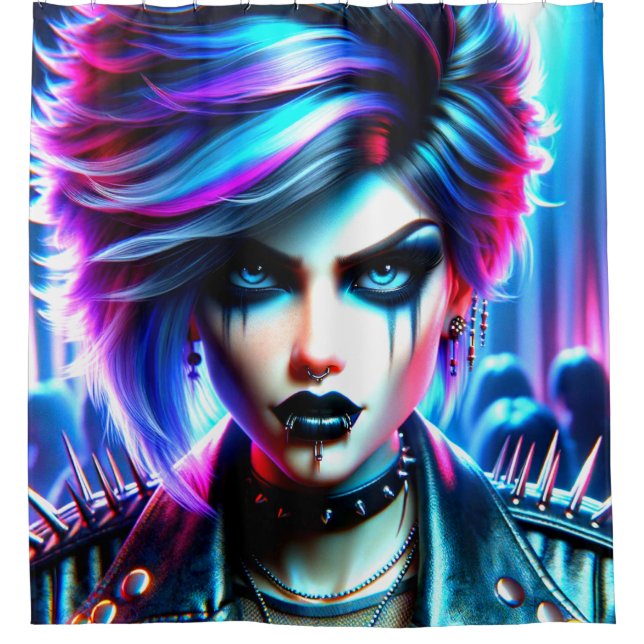 Punk Rocker Shower Curtain (Front)