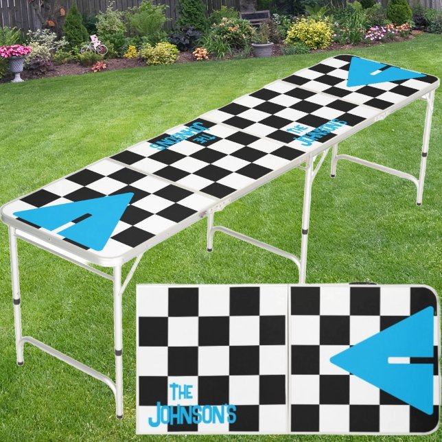 Punk Rocker with Blue Name Beer Pong Table (Creator Uploaded)