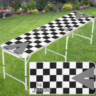 Punk Rocker with Dark Gray Name Beer Pong Table