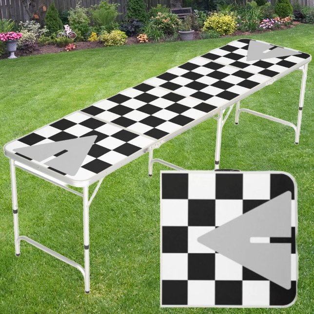 Punk Rocker with Gray Cup Triangles  Beer Pong Table (Creator Uploaded)