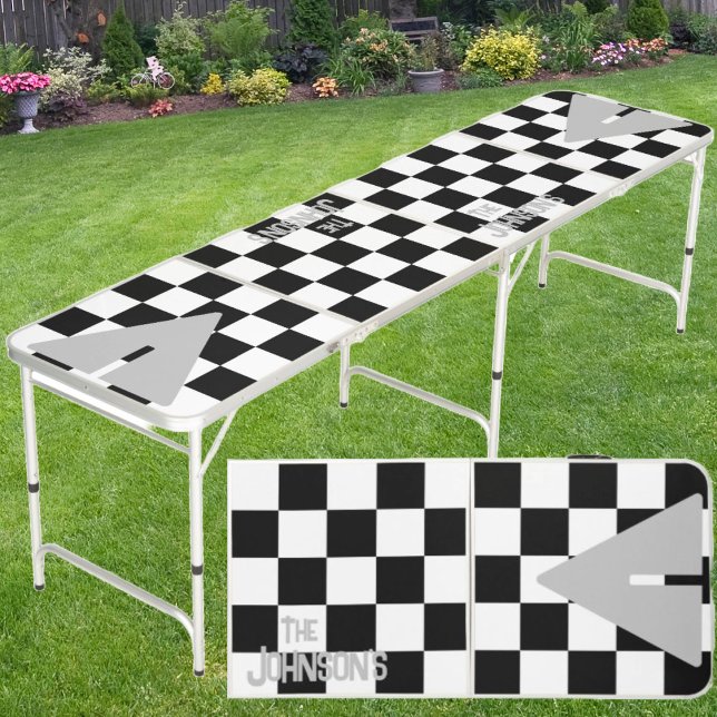 Punk Rocker with Gray Name Beer Pong Table (Creator Uploaded)