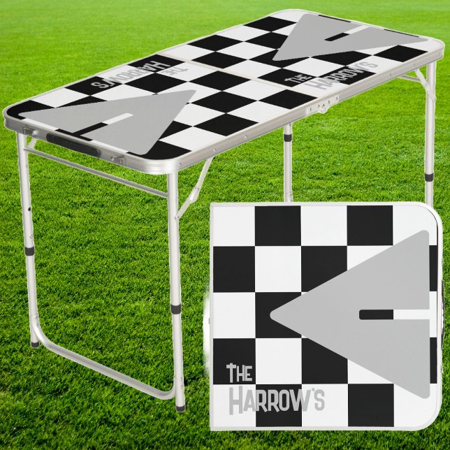 Punk Rocker with Gray Name Tailgate Beer Pong Table (Creator Uploaded)
