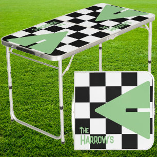 Punk Rocker with Mint Name Tailgate Beer Pong Table