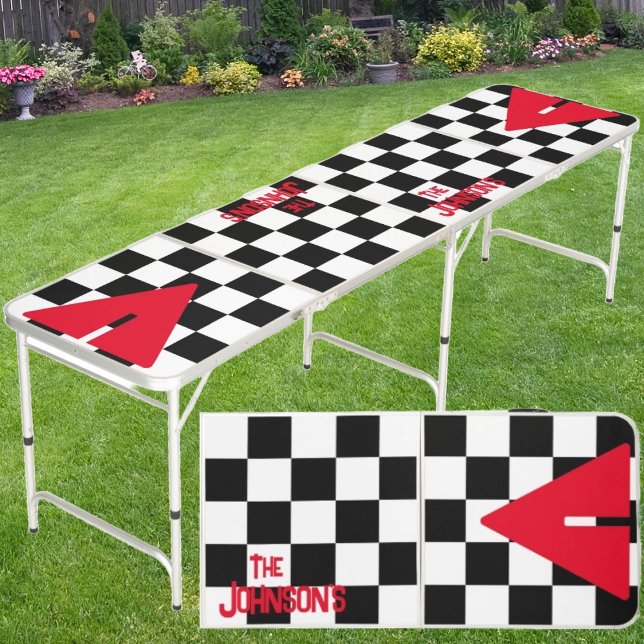 Punk Rocker with Red Name Beer Pong Table (Creator Uploaded)