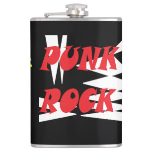 PUNK ROCKERS RULE OKAY DESIGN FLASK