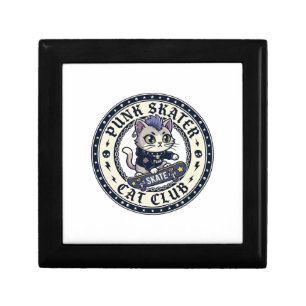 Punk Skater Cat Funny Cat Lover Design - Punk Skat Gift Box