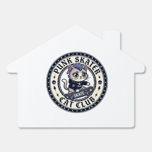 Punk Skater Cat Funny Cat Lover Design - Punk Skat Sign