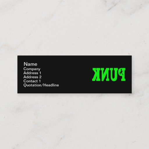 Customizable Punk - Skinny Business Cards