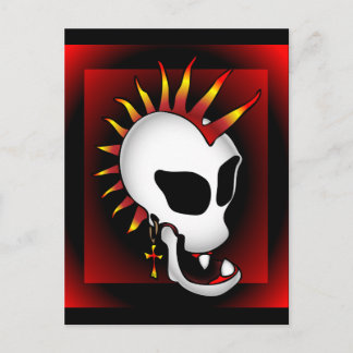 PUNK SKULL-3 POSTCARD