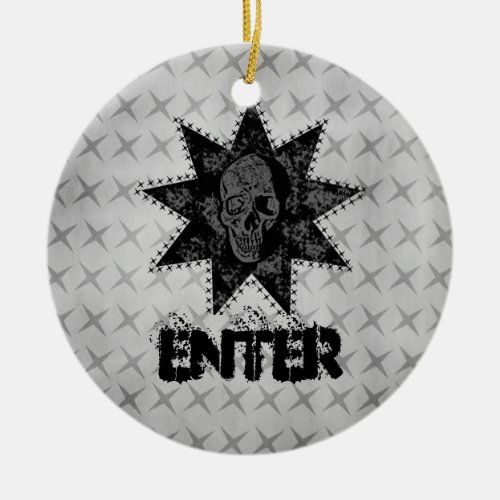 Punk Skull Door Hanger Ornament