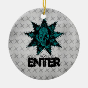 Punk Skull Door Hanger Ornament
