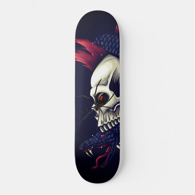 Punk Skull Mamba Black Widow Spider Skateboard (Front)