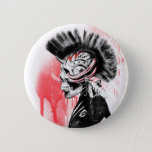 punk skull pinback button