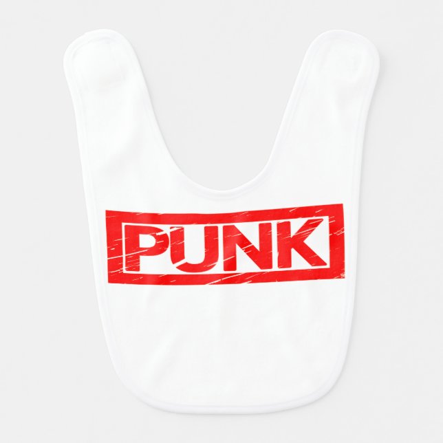 Punk Stamp Baby Bib (Front)