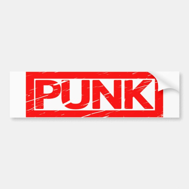 Punk Stamp Bumper Sticker (Front)