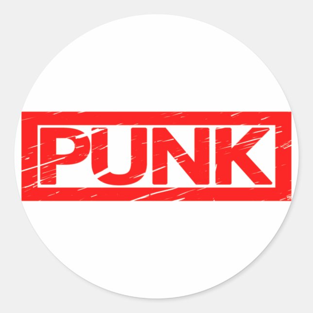 Punk Stamp Classic Round Sticker (Front)