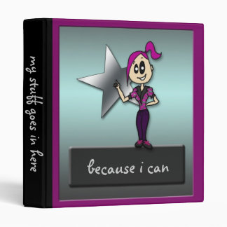 Punk Star Purple Girl "because i can" Binder
