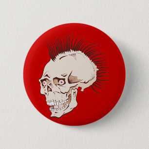 Punk Totenkopf skull Pinback Button