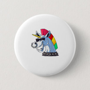 Punk Unicorn Funny Ironic Cool Unicorn Punk Rock M Button